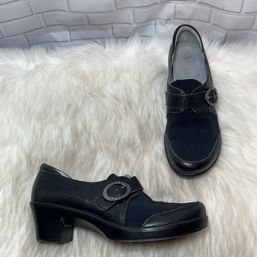 Alegria Holli Hook/Loop Black Strap Heel S…‎